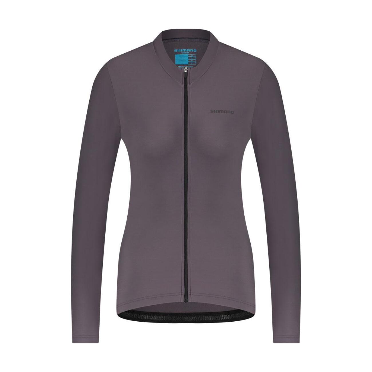 SHIMANO Cyklistický dres s dlhým rukávom zimný - ELEMENT LONG - fialová