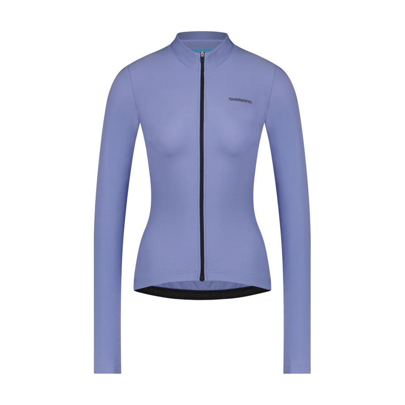 SHIMANO Cyklistický dres s dlhým rukávom zimný - ELEMENT LONG - fialová S