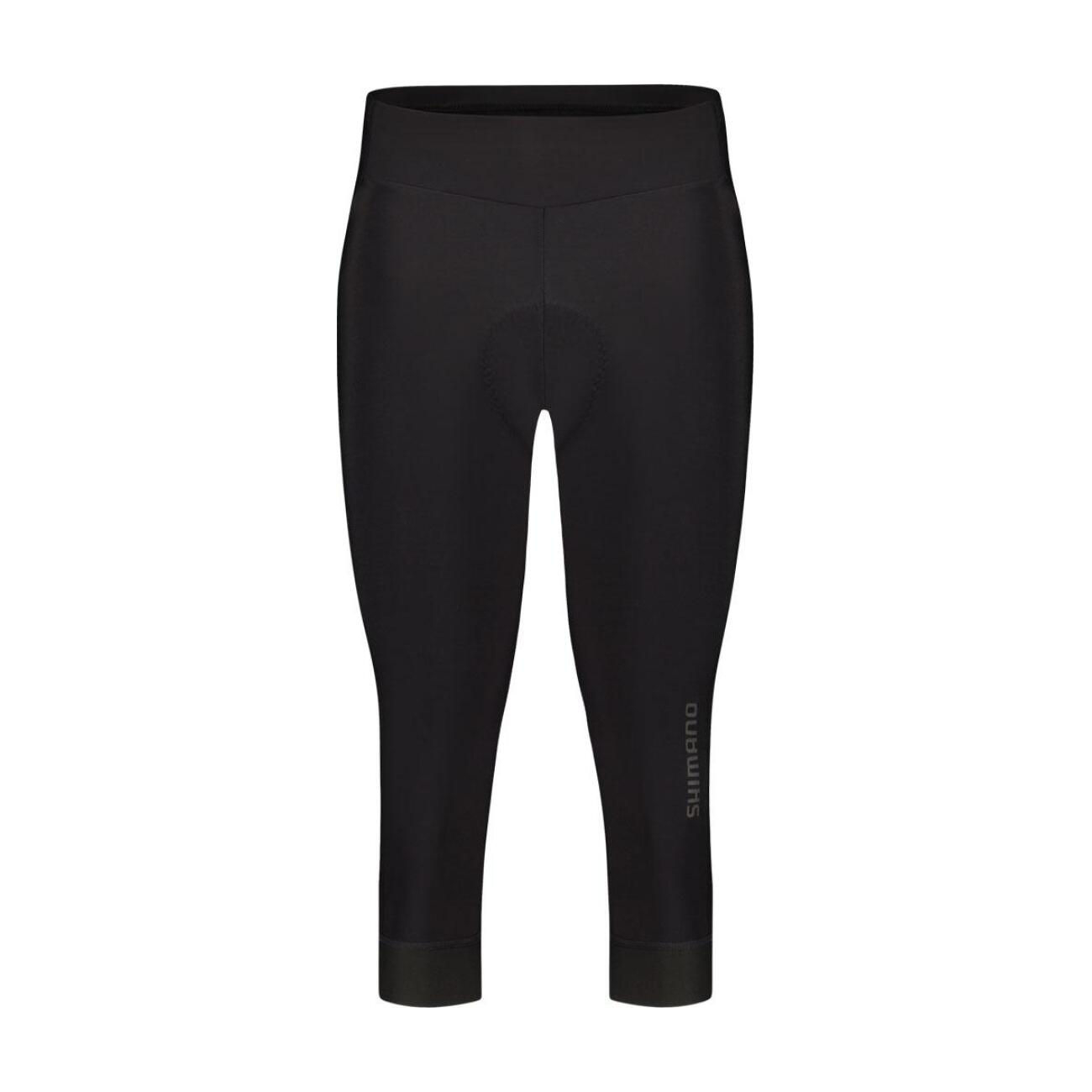 SHIMANO Cyklistické nohavice 3/4 bez trakov - KAEDE KNICKERS 3/4 - čierna