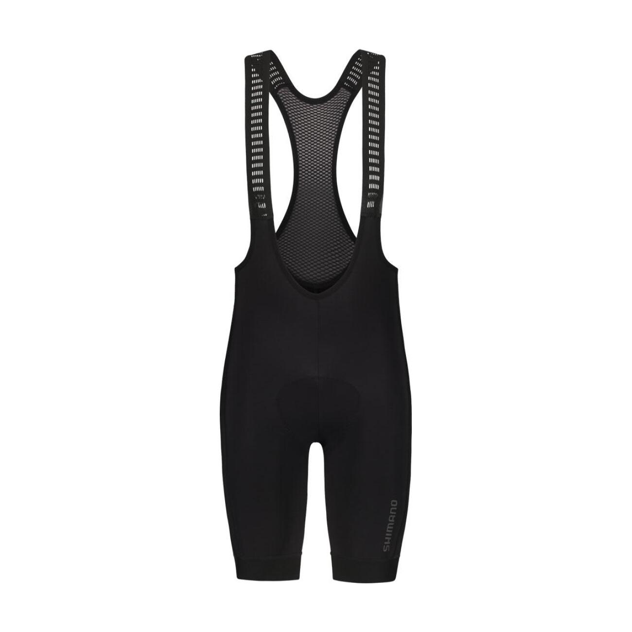 SHIMANO Cyklistické nohavice krátke s trakmi - VERTEX THERMAL SHORTS - čierna