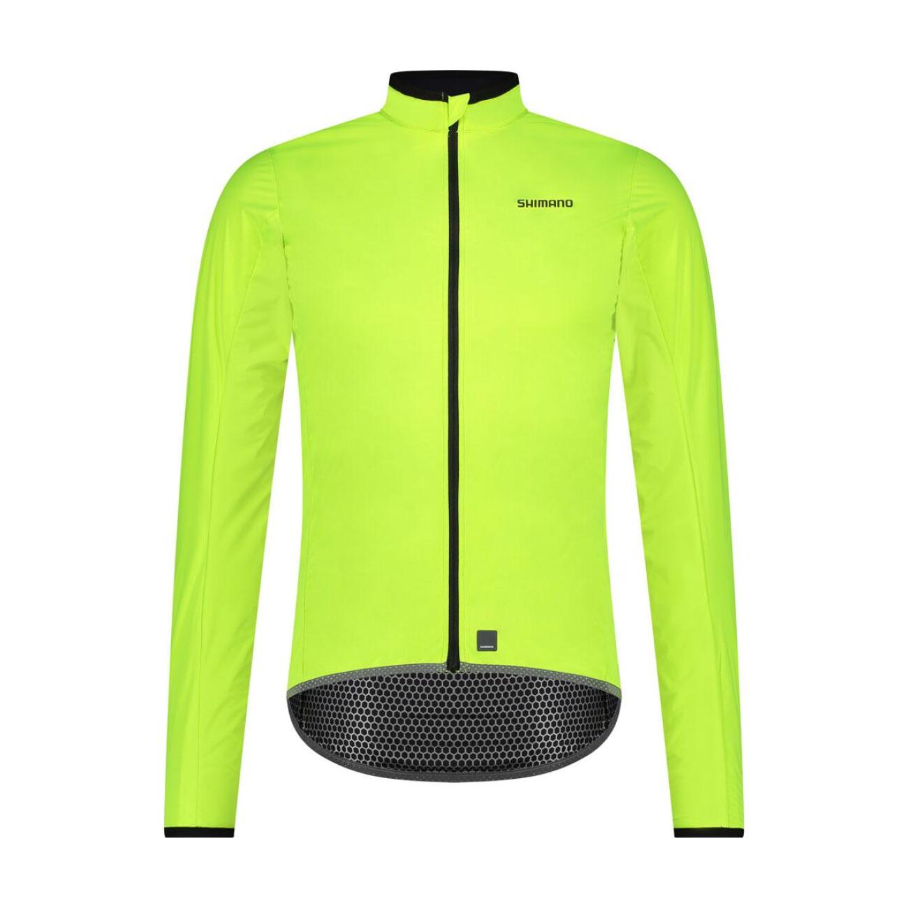 SHIMANO Cyklistická vetruodolná bunda - WINDFLEX - žltá XL