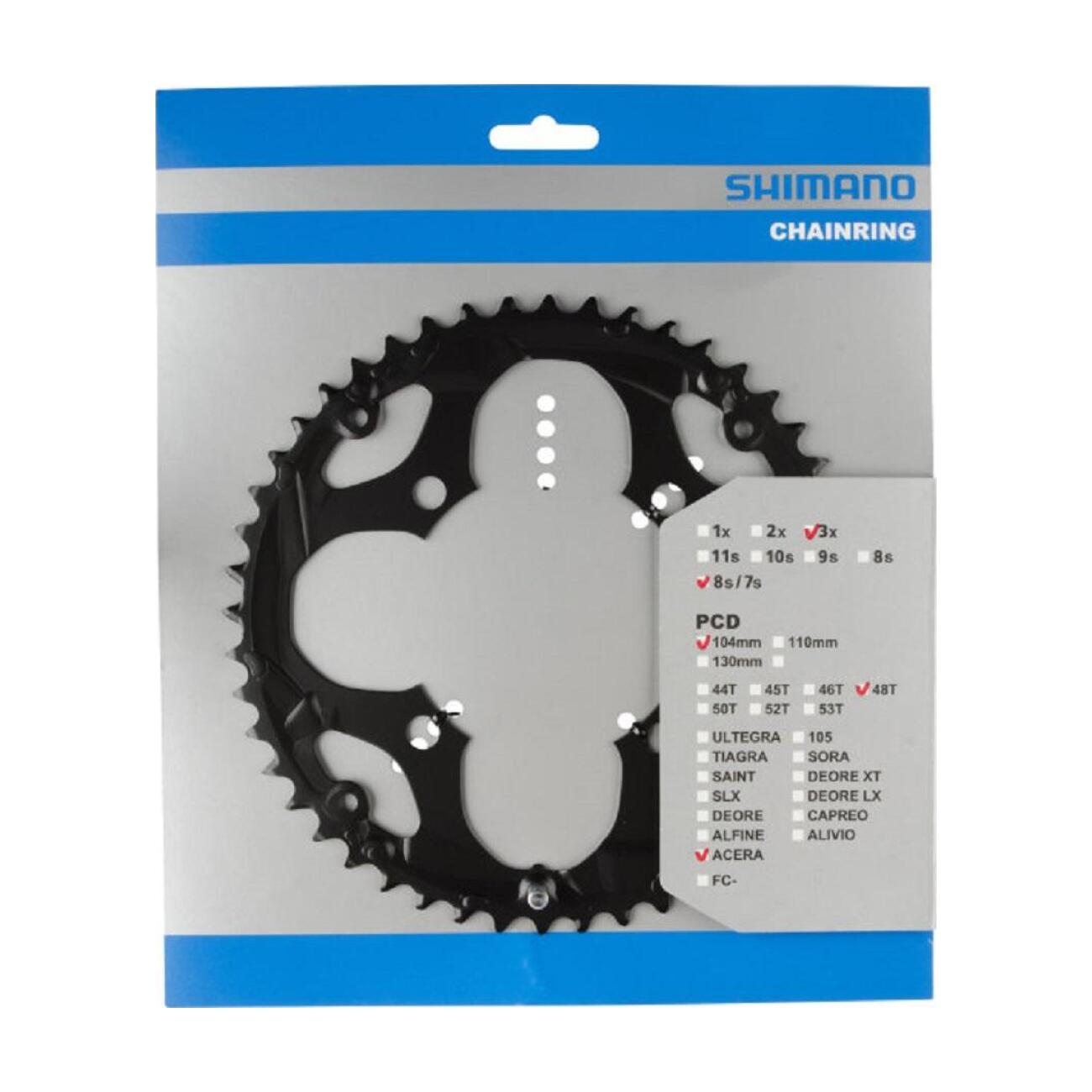 SHIMANO prevodník - CHAINRING M361 48 - čierna