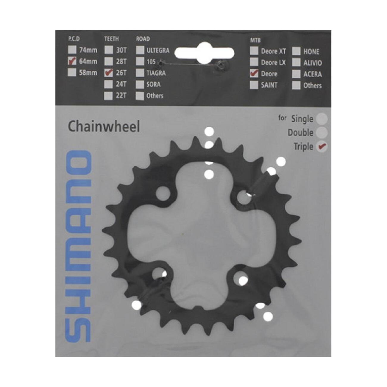 SHIMANO prevodník - DEORE M590 26 - čierna