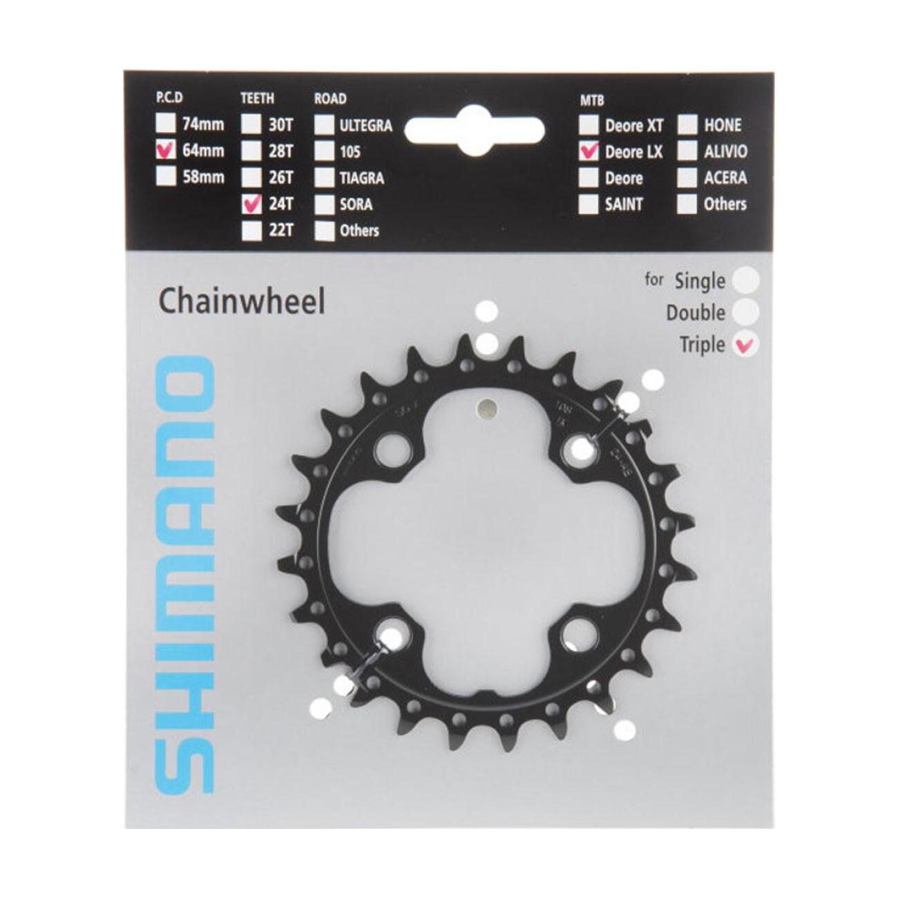 SHIMANO prevodník - SLX M660 24 - čierna