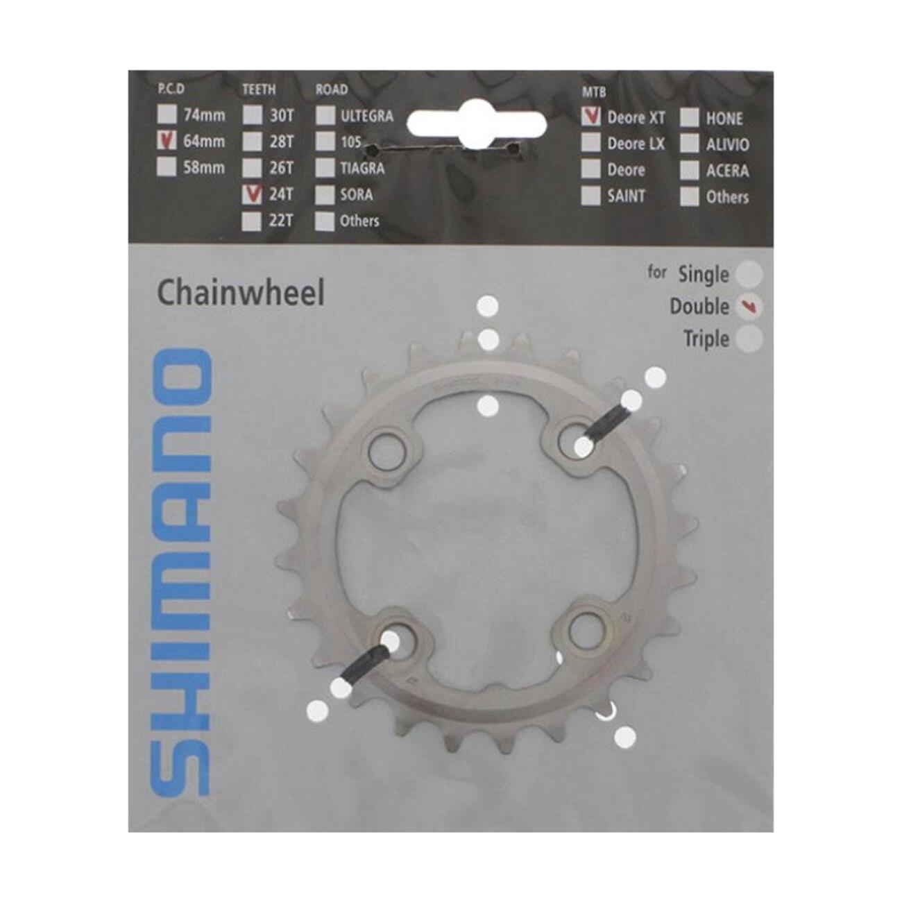 SHIMANO prevodník - DEORE XT M785 24 - strieborná