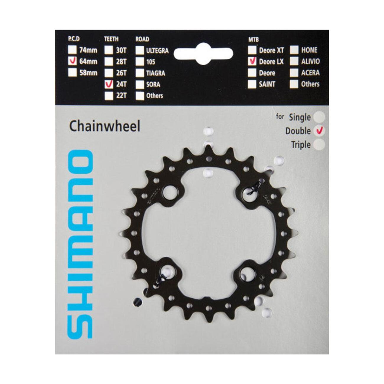 SHIMANO prevodník - SLX M670 24 - čierna