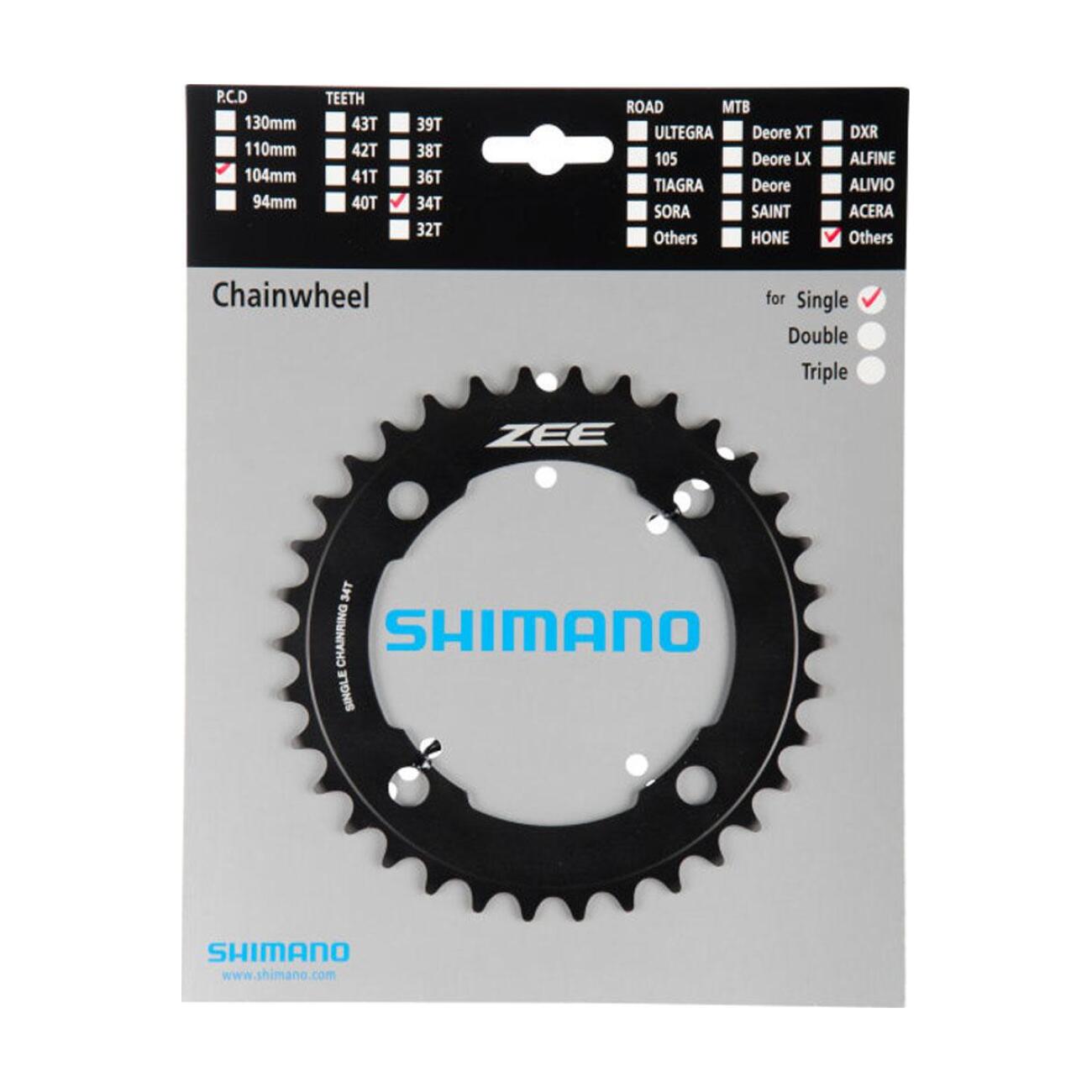 SHIMANO prevodník - ZEE M640 34 - čierna