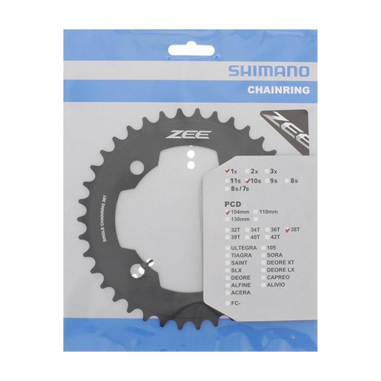 SHIMANO prevodník - ZEE M640 38 - čierna