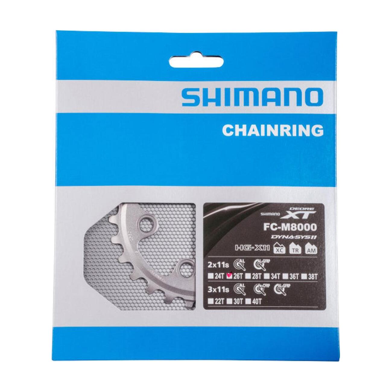 SHIMANO prevodník - DEORE XT M8000 26 - čierna
