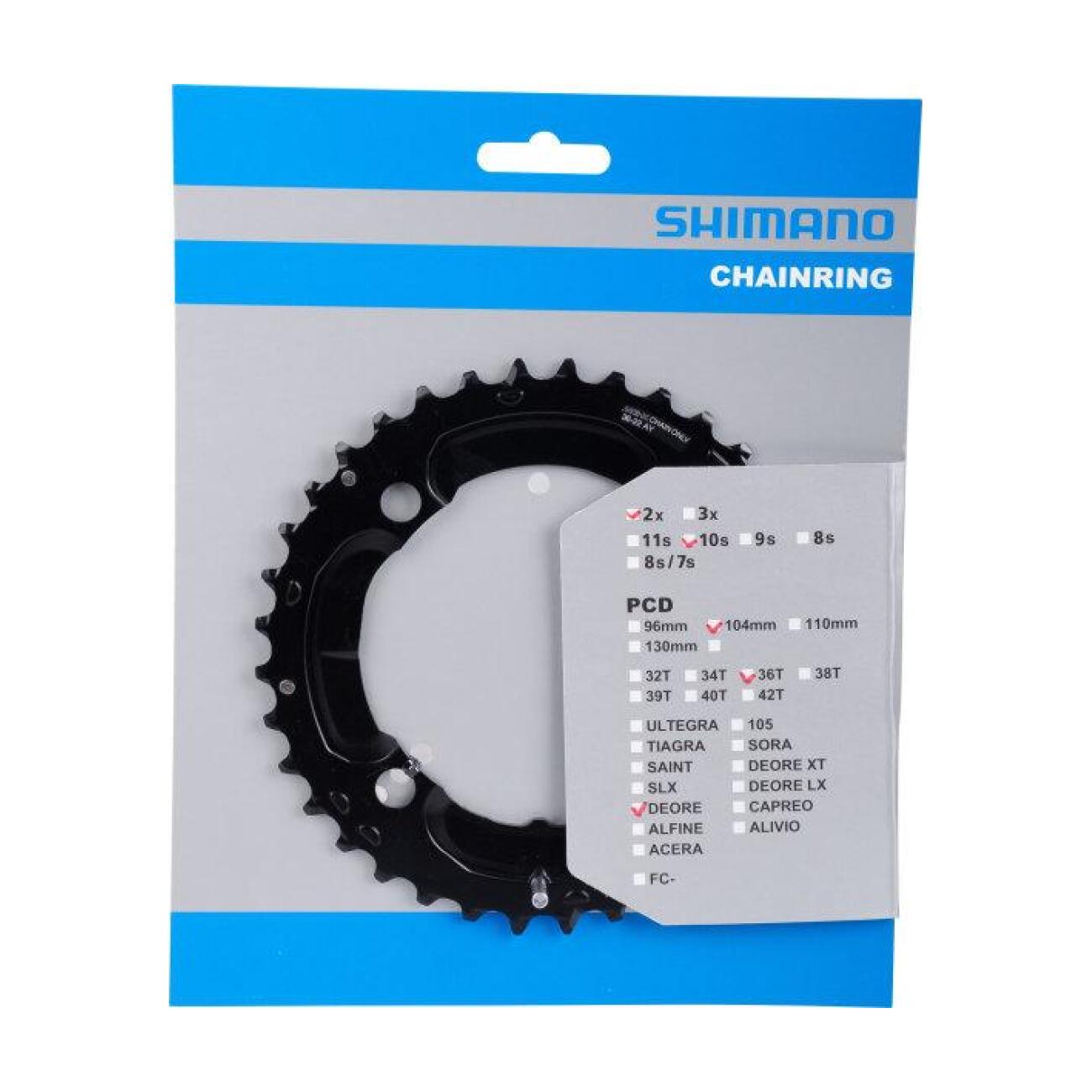 SHIMANO prevodník - DEORE M617/627 36 - čierna