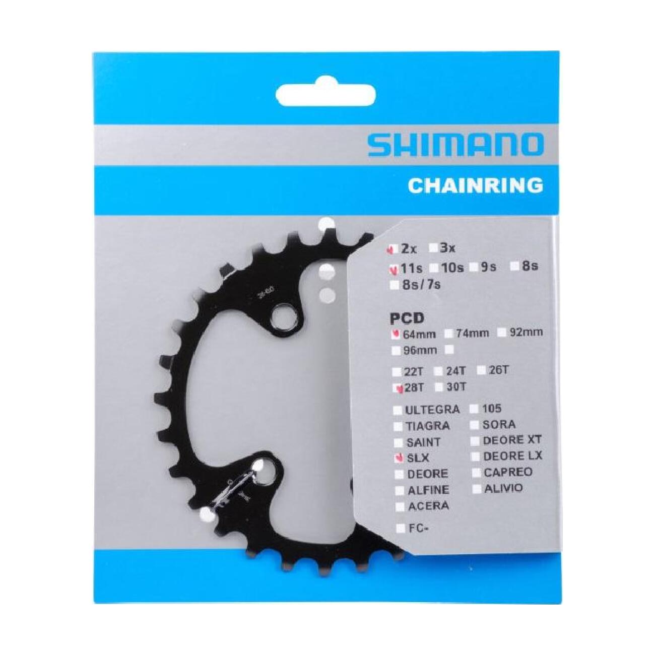 SHIMANO prevodník - SLX M7000 28 - čierna