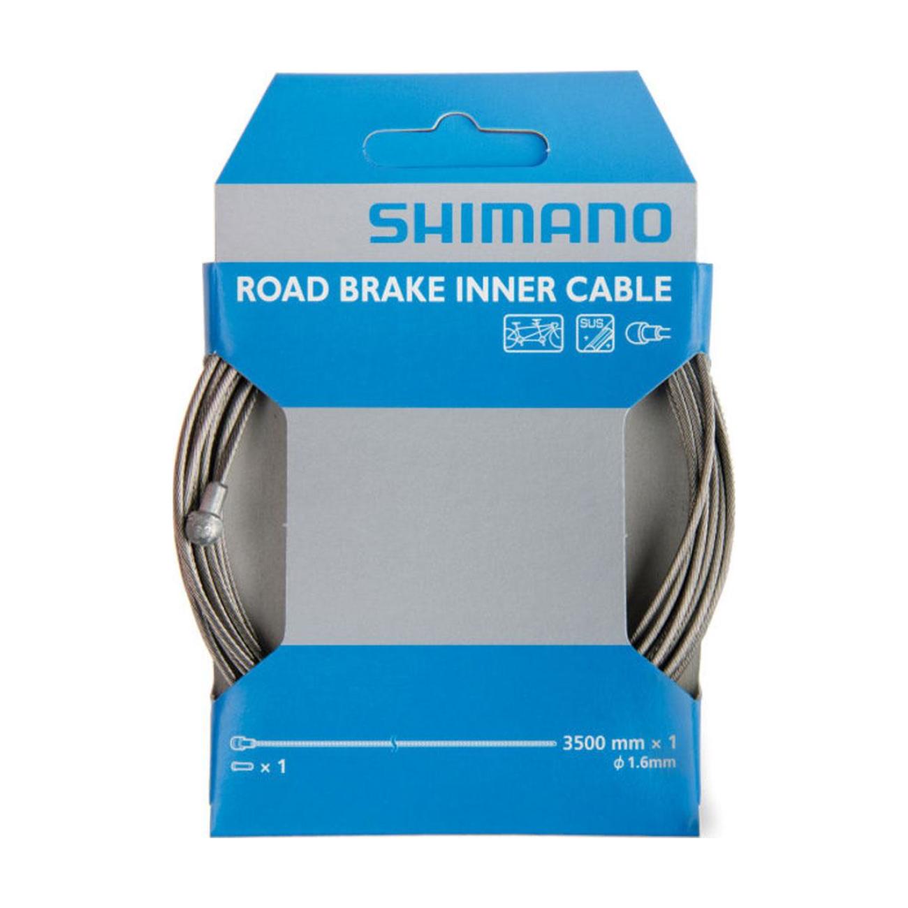 
                SHIMANO brzdové lanko - BRAKE CABLE ROAD 3500mmx1,6mm - strieborná
            