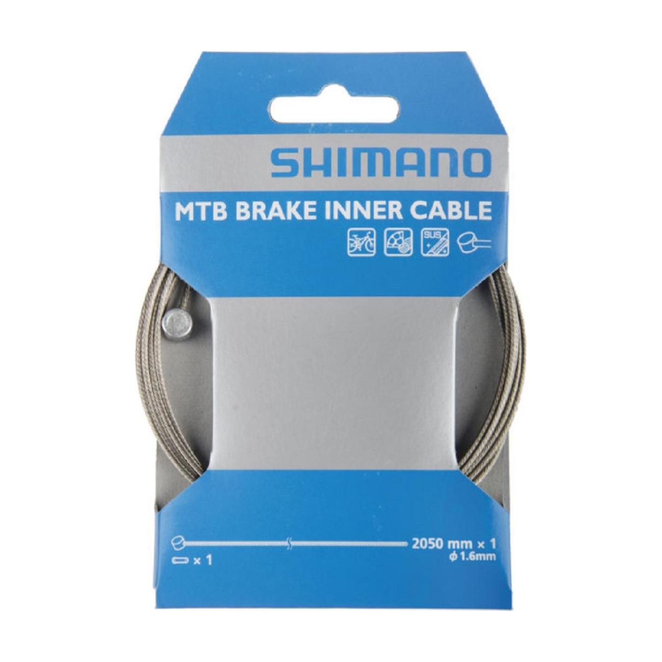 
                SHIMANO brzdové lanko - BRAKE CABLE MTB 1,6x2050mm - strieborná
            