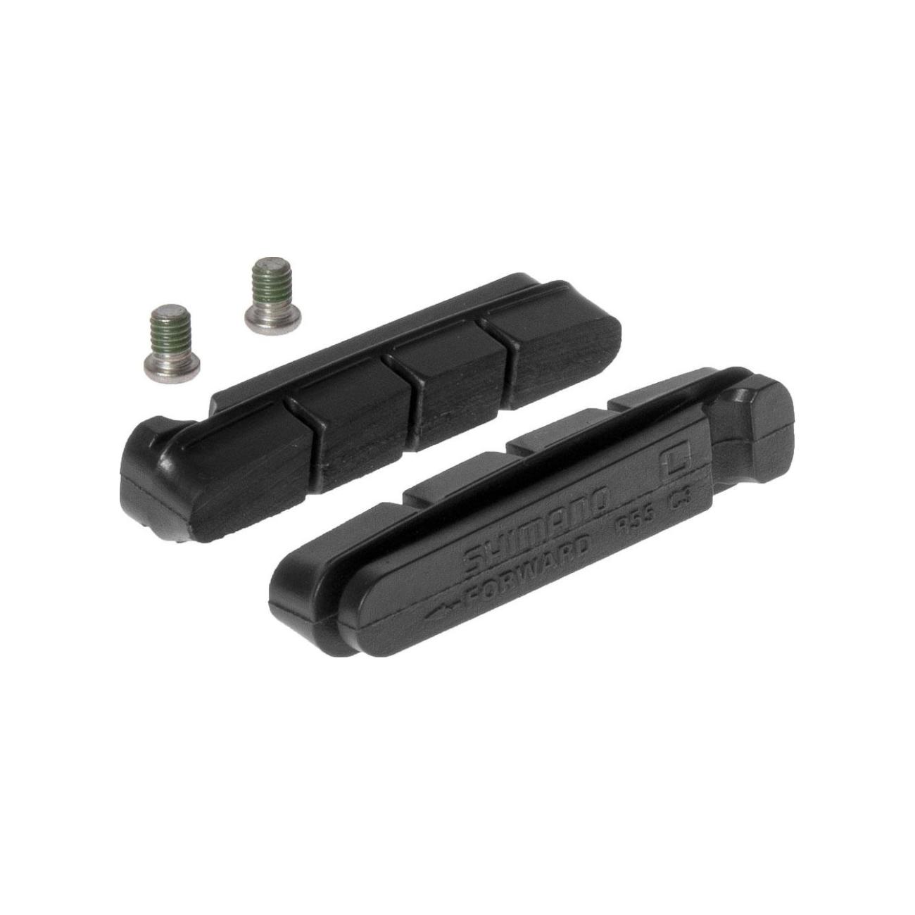 SHIMANO brzdové gumičky - RUBBERS R55C3 - čierna