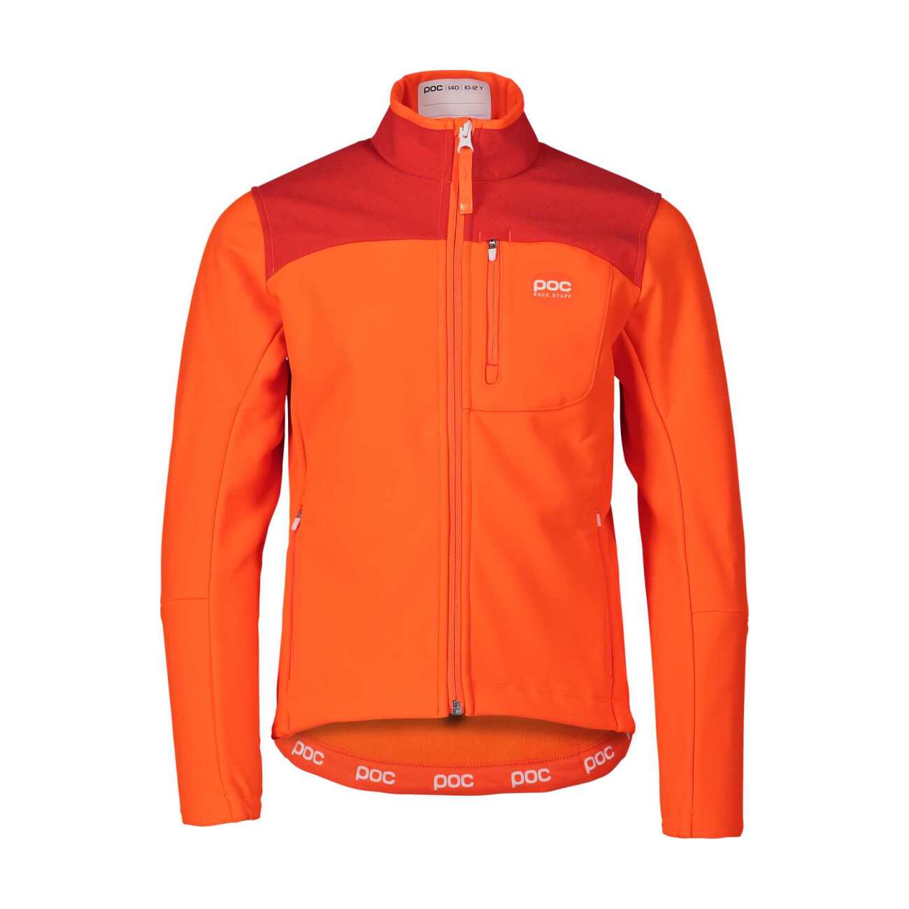 POC Cyklistická zateplená bunda - RACE JR - oranžová 140 cm