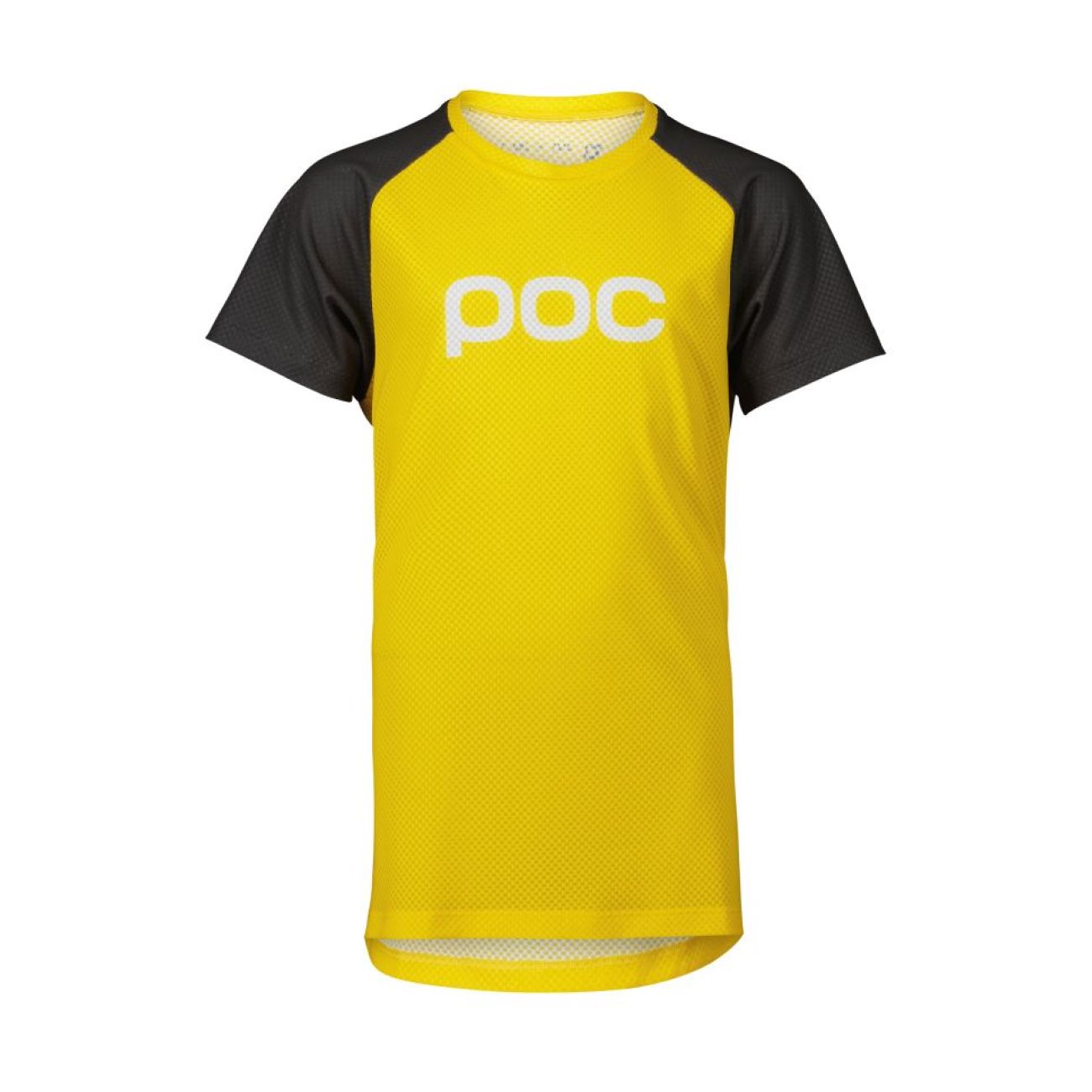 POC Cyklistický dres s krátkym rukávom - ESSENTIAL MTB - žltá/šedá 140 cm
