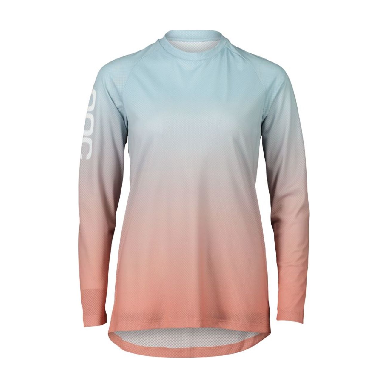 POC Cyklistický dres s dlhým rukávom letný - ESSENTIAL MTB LITE  - červená/svetlo modrá