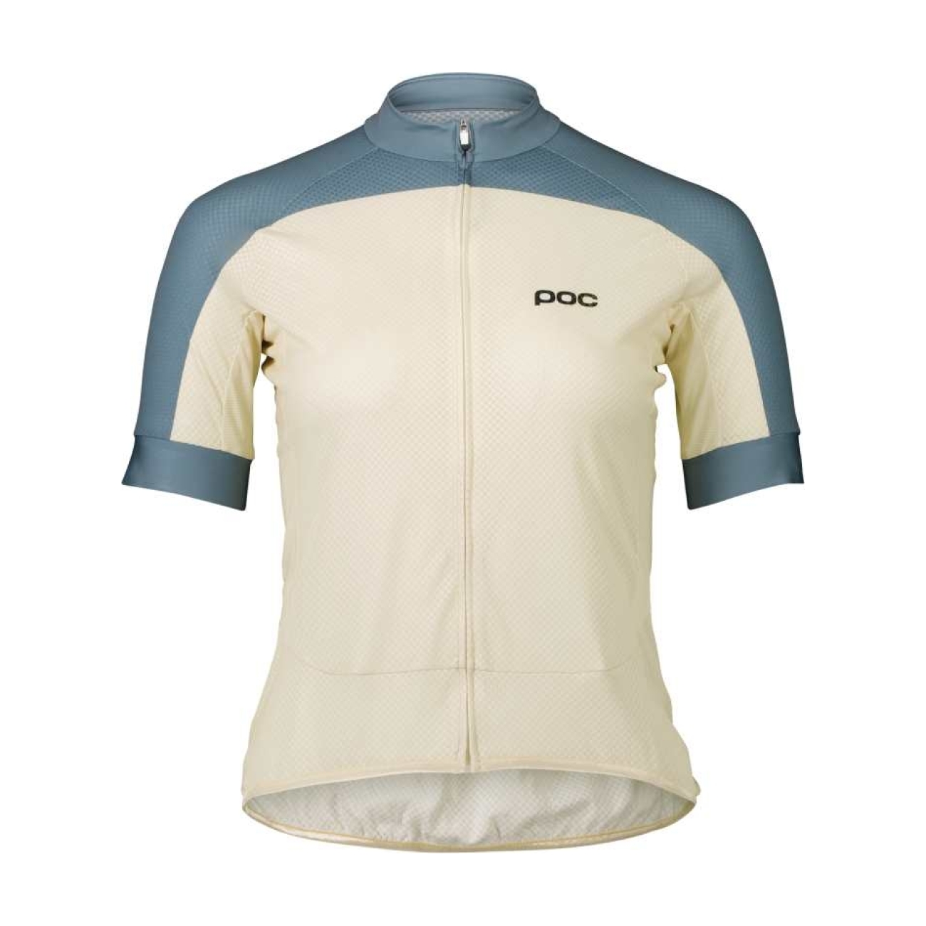 POC Cyklistický dres s krátkym rukávom - ESSENTIAL ROAD LOGO W - béžová/modrá