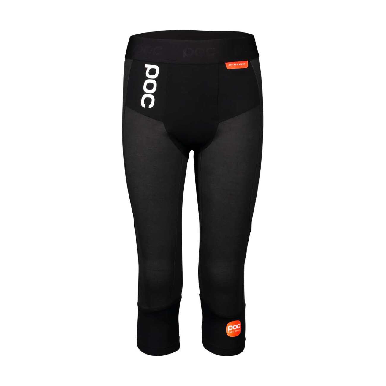POC Cyklistické spodky - RESISTANCE LAYER TIGHTS JR - čierna/oranžová