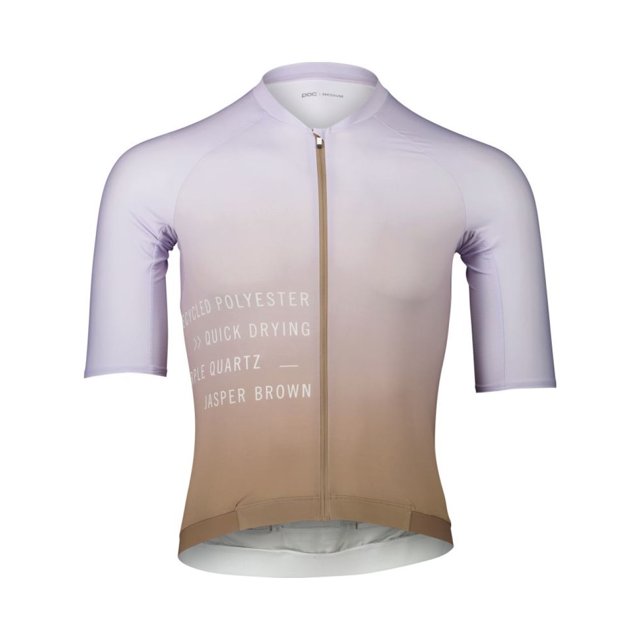 POC Cyklistický dres s krátkym rukávom - PRISTINE PRINT - hnedá/fialová L
