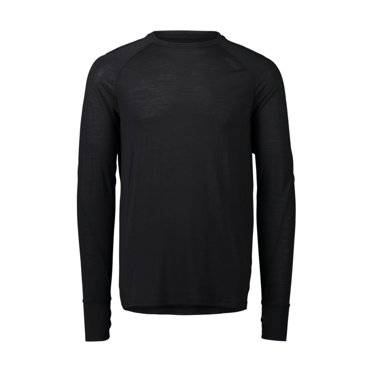 POC Cyklistický dres s dlhým rukávom zimný - LIGHT MERINO - čierna XL