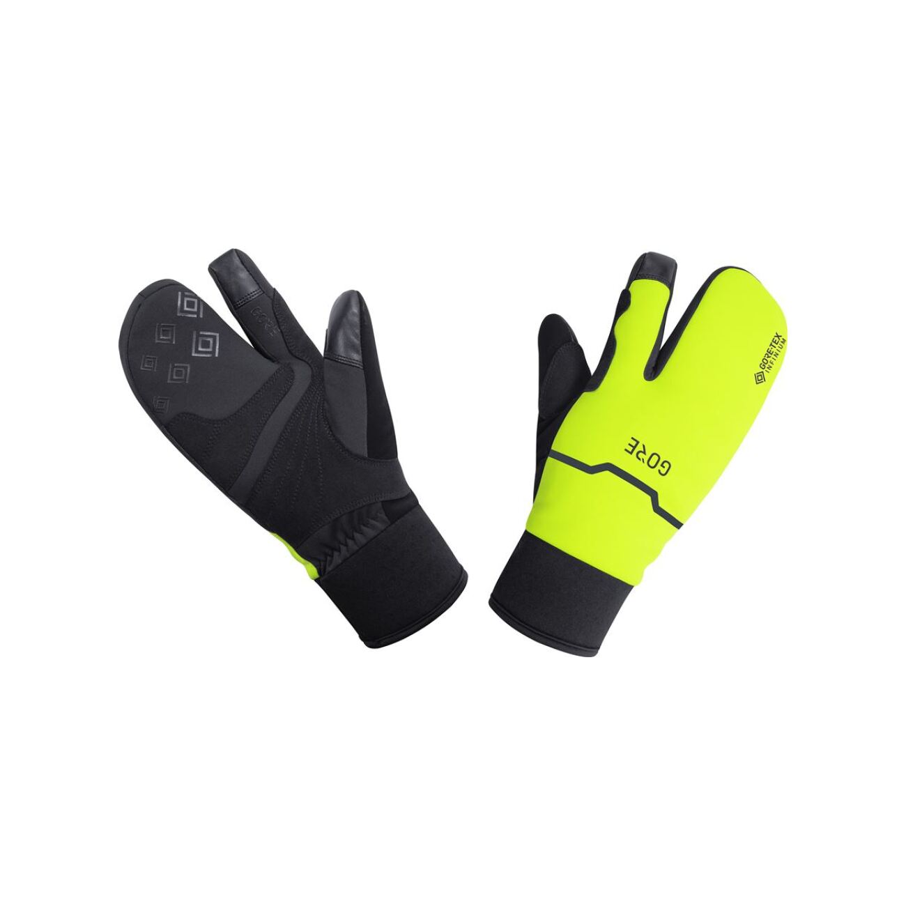 GORE Cyklistické rukavice dlhoprsté - GTX INFINIUM THERMO SPLIT - žltá/čierna