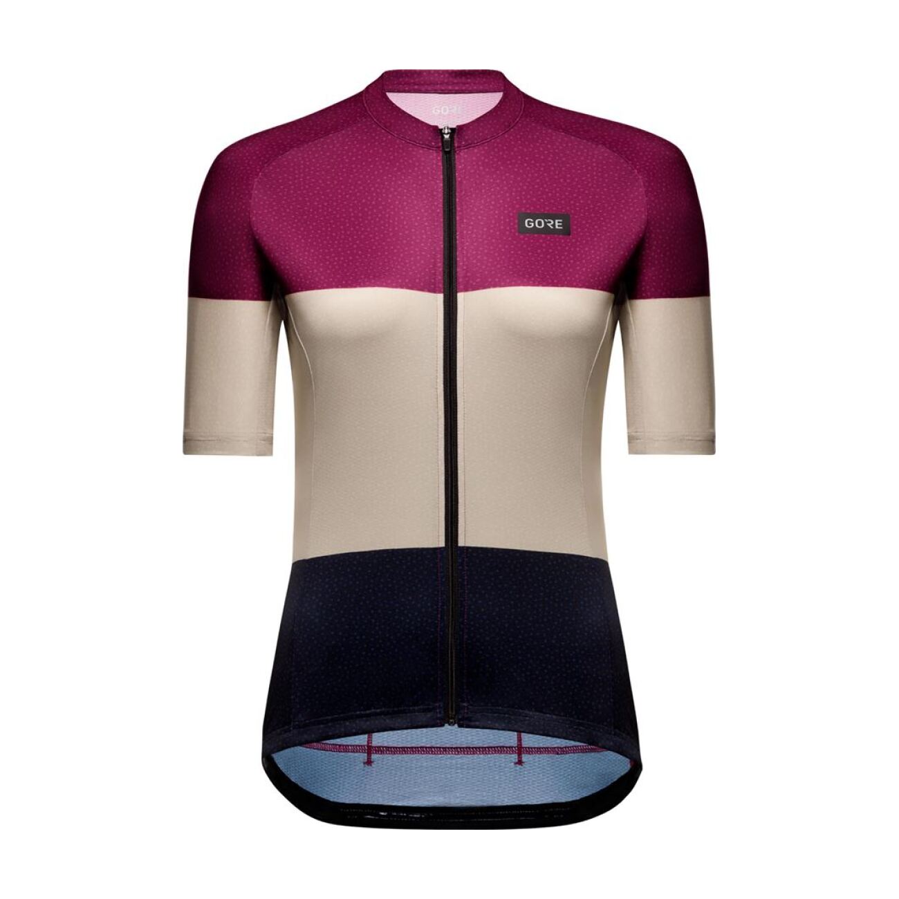 GORE Cyklistický dres s krátkym rukávom - SPIRIT STRIPES - fialová/čierna/béžová XL