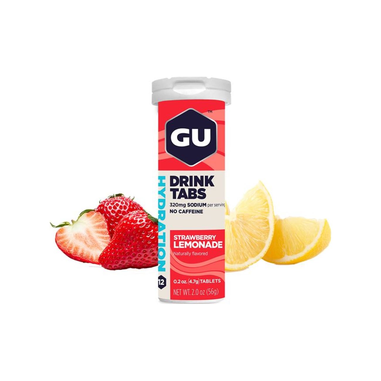 E-shop GU Cyklistická výživa - HYDRATION DRINK TABS 54 G STRAWBERRY LEMONADE