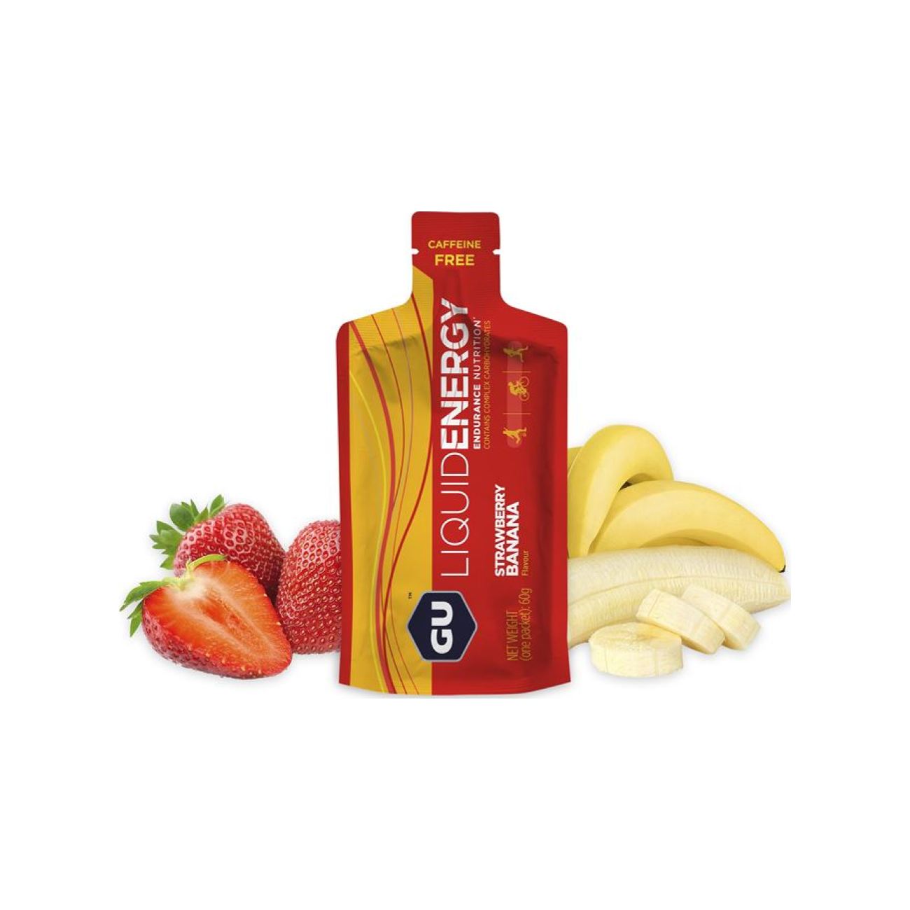 E-shop GU Cyklistická výživa - LIQUID ENERGY GEL 60 G STRAWBERRY/BANANA