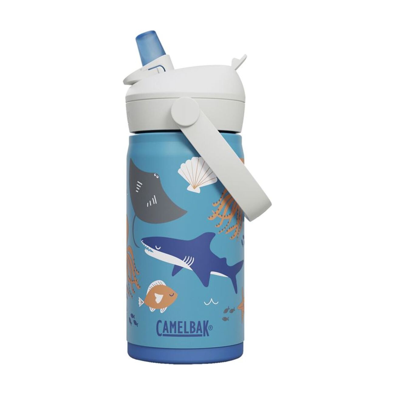 CAMELBAK Cyklistická fľaša na vodu - THRIVE FLIP STRAW KIDS VSS 0,35 L - modrá/viacfarebná
