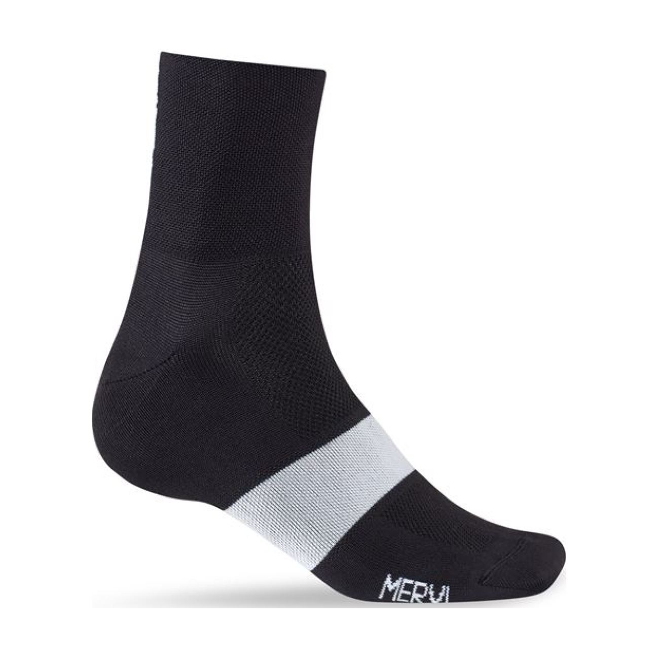 
                GIRO Cyklistické ponožky klasické - CLASSIC RACER - čierna/biela XL
            