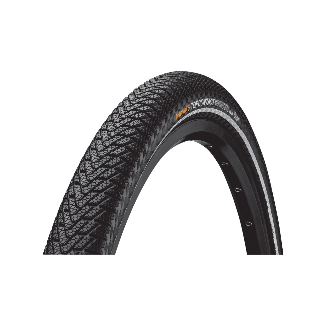 CONTINENTAL plášť - Top Contact II Winter Premium Reflex 28 42-622 - čierna