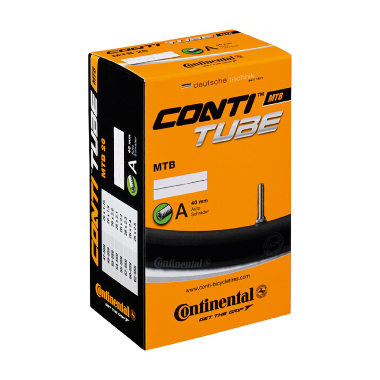 E-shop CONTINENTAL duša - MTB LIGHT 27.5 + FV42 - čierna