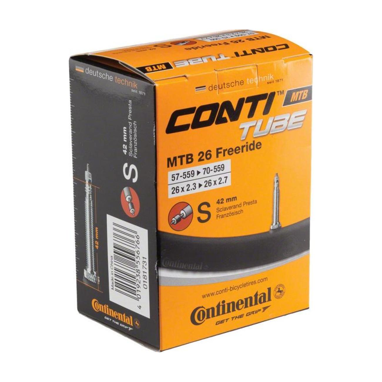 E-shop CONTINENTAL duša - MTB FREERIDE 26 - čierna