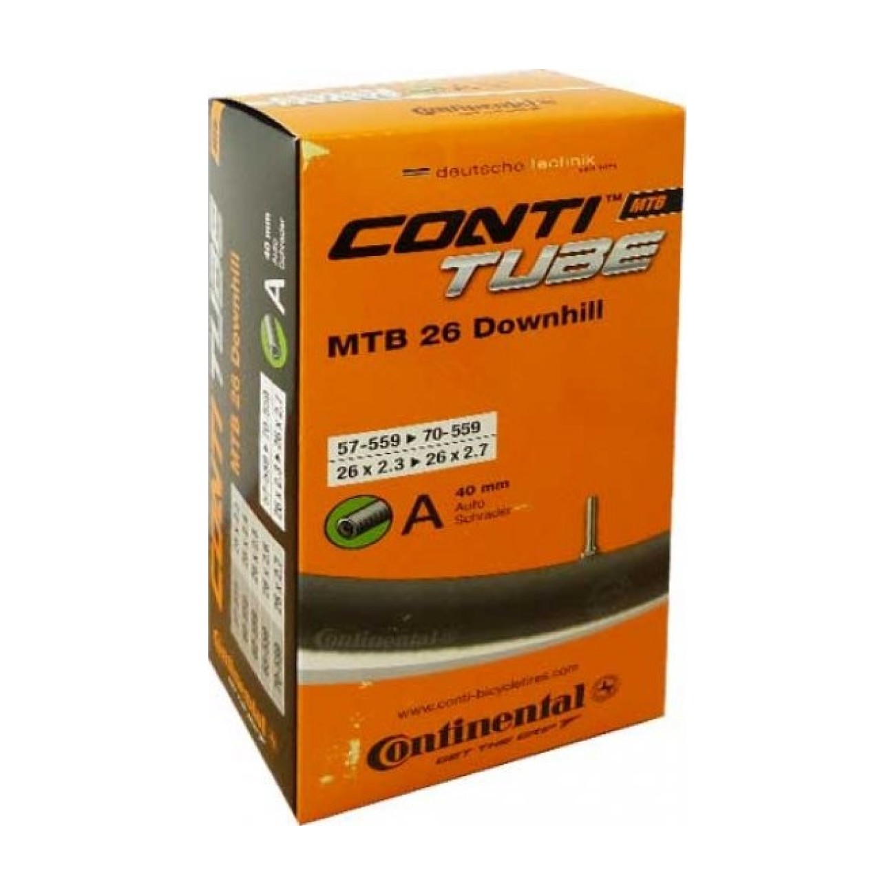 E-shop CONTINENTAL duša - MTB DOWNHILL 26 AV - čierna