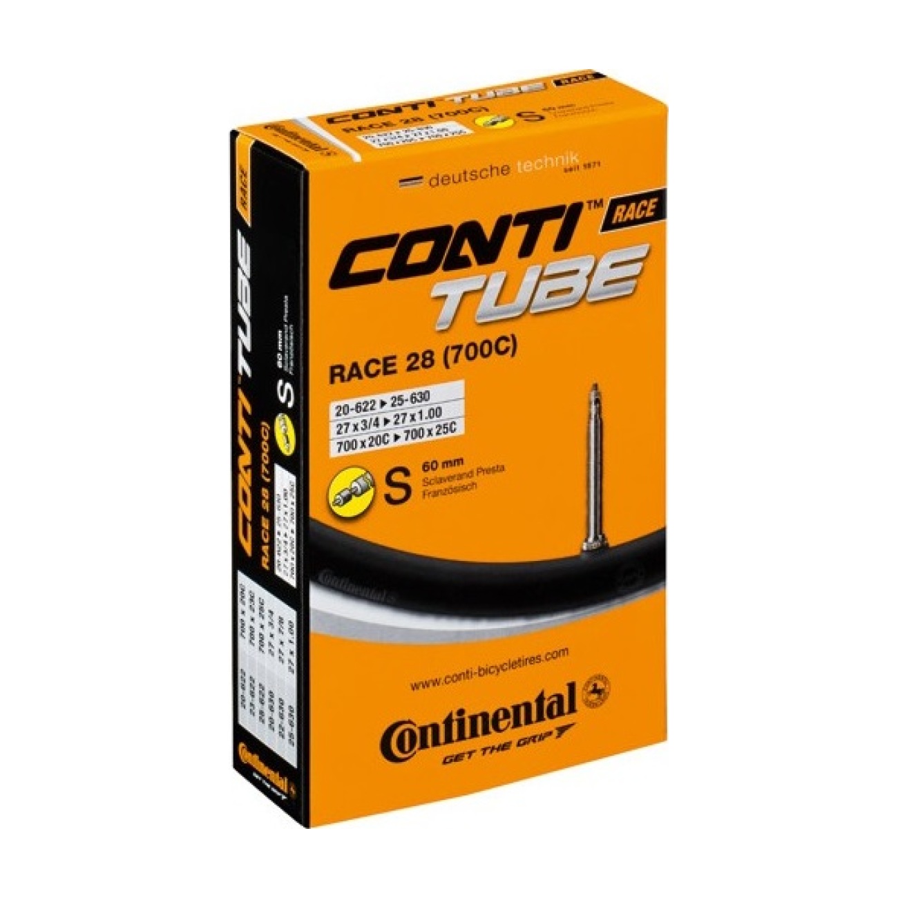 CONTINENTAL duša - RACE 28 - 60mm - čierna