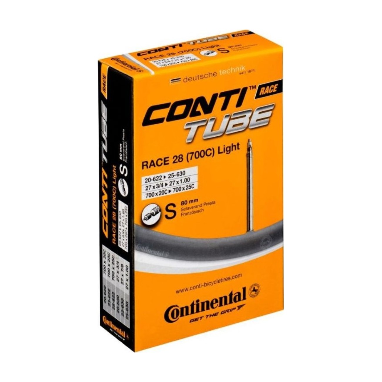 CONTINENTAL duša - RACE LIGHT 28 - 80mm - čierna