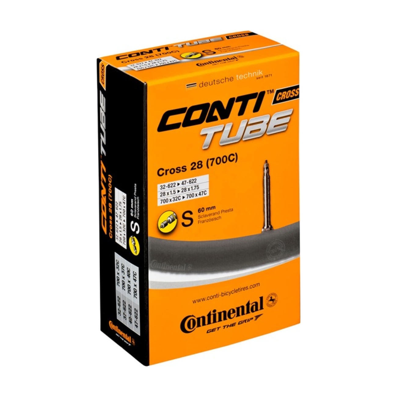 E-shop CONTINENTAL duša - CROSS 28 FV60 - čierna