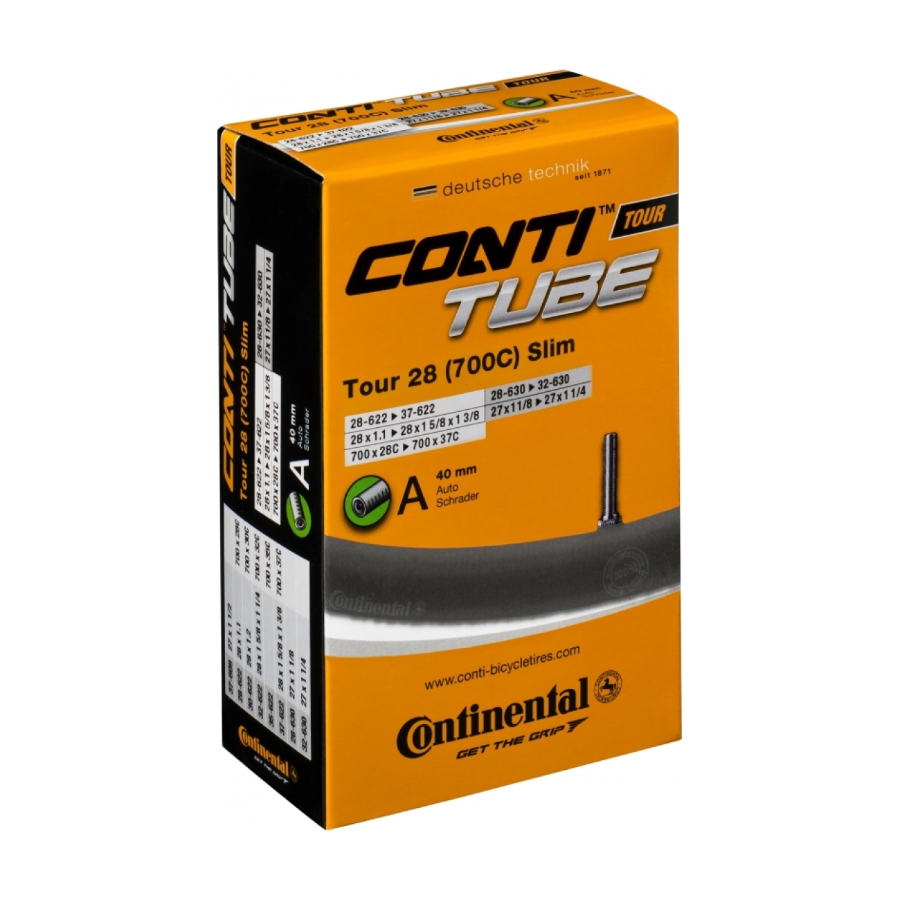 CONTINENTAL duša - TOUR 28 SLIM - čierna