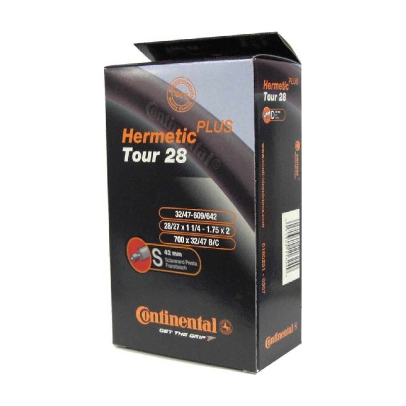 
                CONTINENTAL duša - TOUR HERMETIC PLUS 28 DV40 - čierna
            