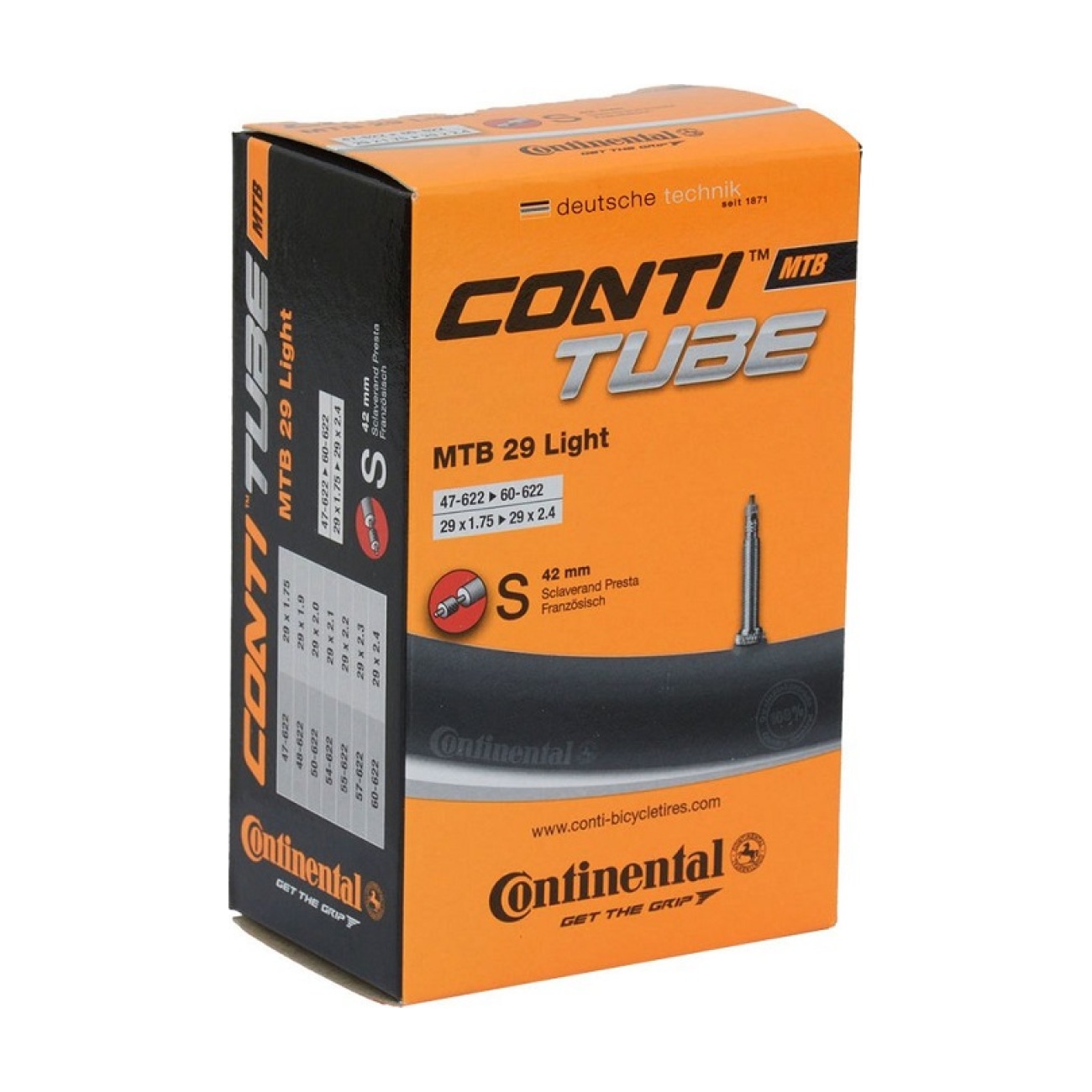 E-shop CONTINENTAL duša - MTB LIGHT 29 - 60mm - čierna