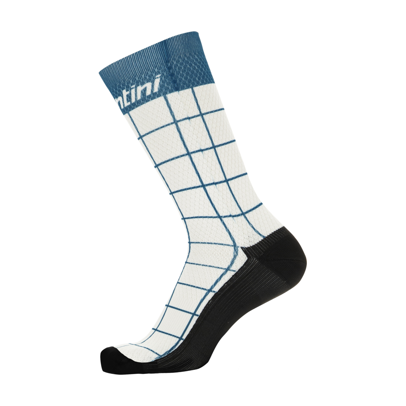 
                SANTINI Cyklistické ponožky klasické - DINAMO MEDIUM - biela/modrá XS
            