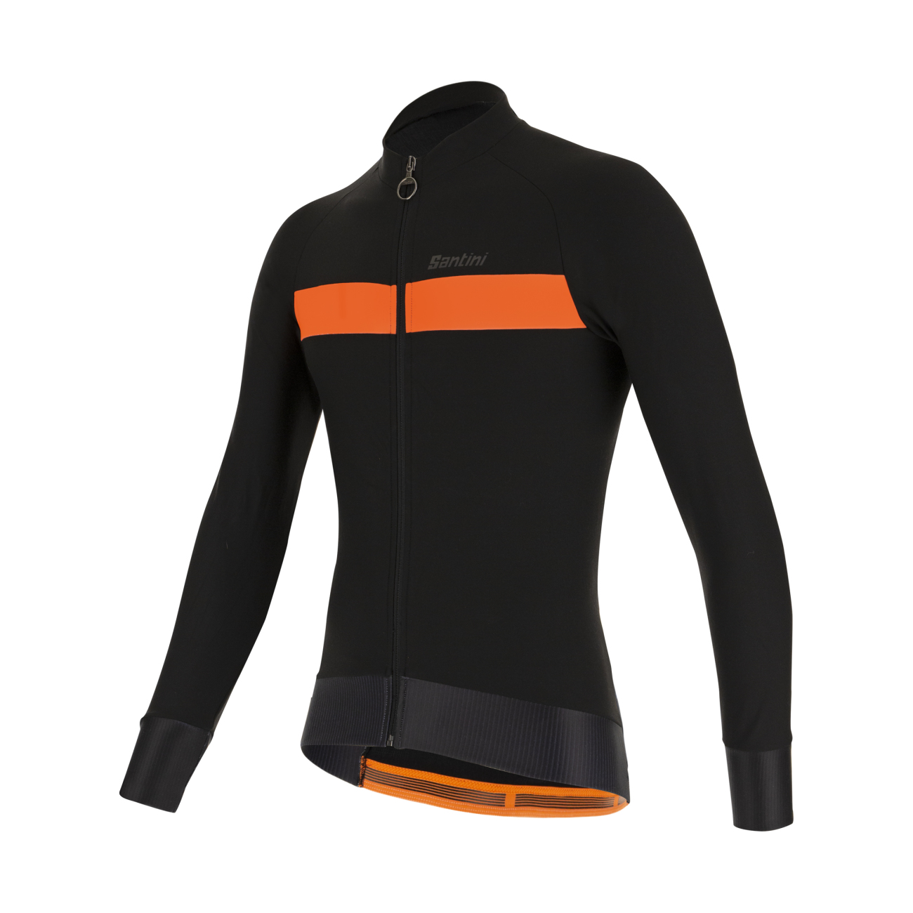 
                SANTINI Cyklistický dres s dlhým rukávom zimný - ADAPT WOOL - oranžová/čierna XS
            