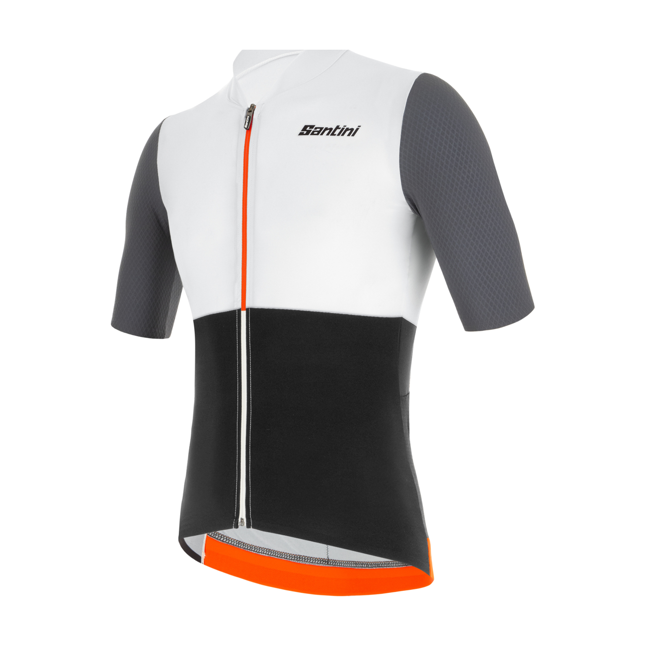 
                SANTINI Cyklistický dres s krátkym rukávom - REDUX ISTINTO - biela/šedá/čierna M
            