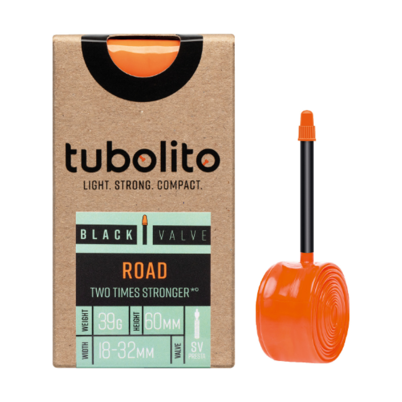 E-shop TUBOLITO duša - ROAD 700x18/28C BLACK - SV80 - oranžová