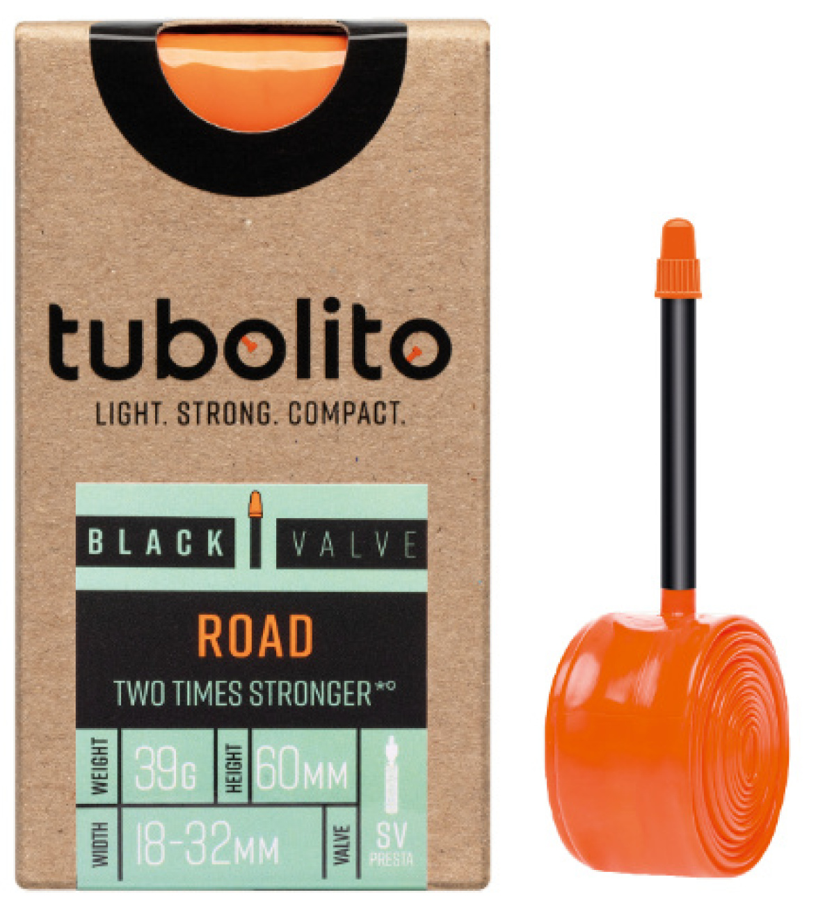 E-shop TUBOLITO duša - ROAD 700x18/28C BLACK - SV80 - oranžová