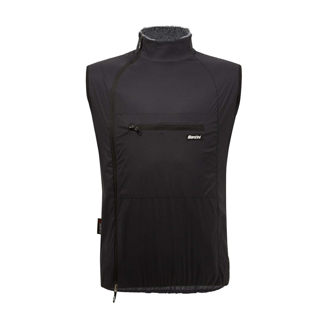SANTINI Cyklistická vesta - ALPHA PACK - čierna