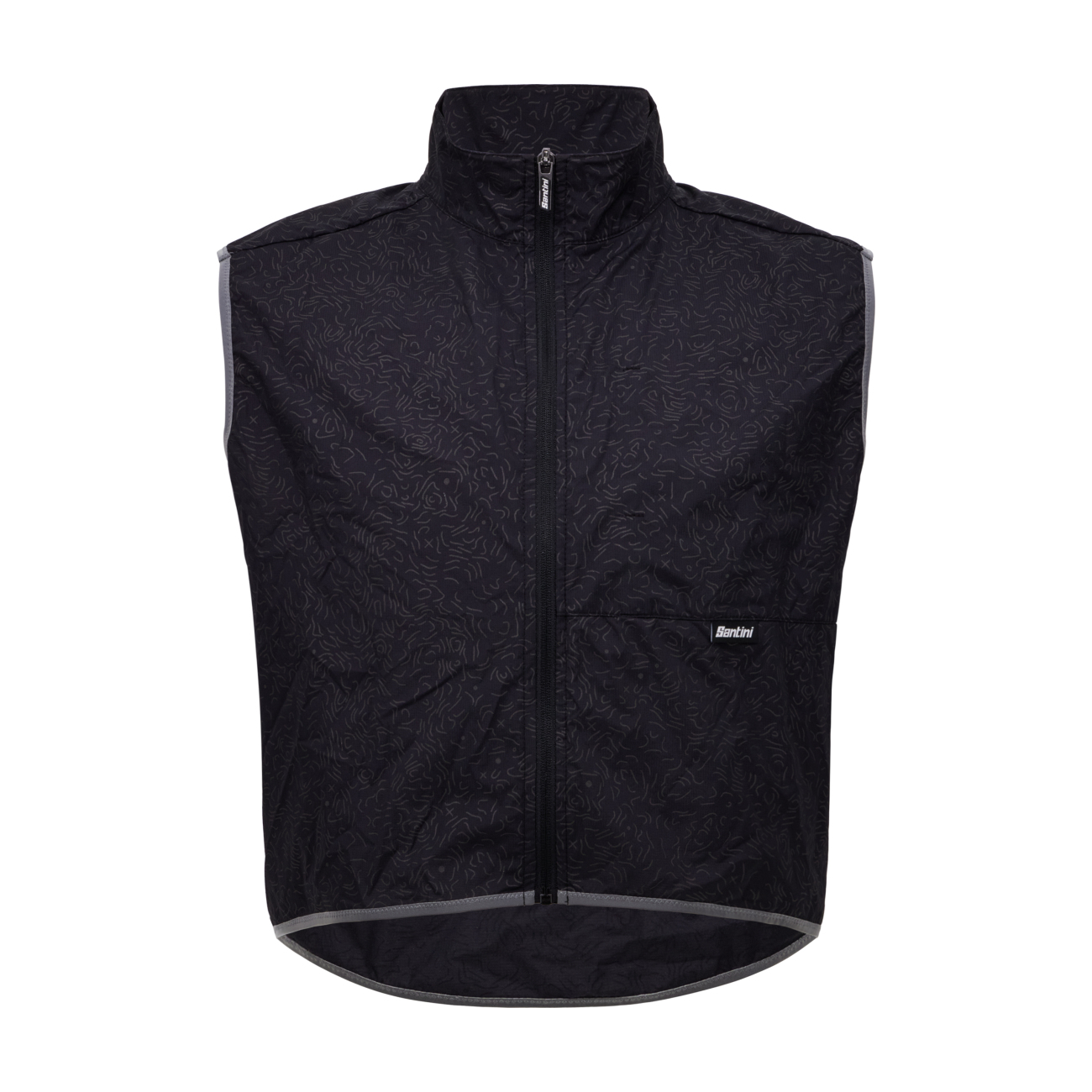 SANTINI Cyklistická vesta - HIGH VIS - čierna