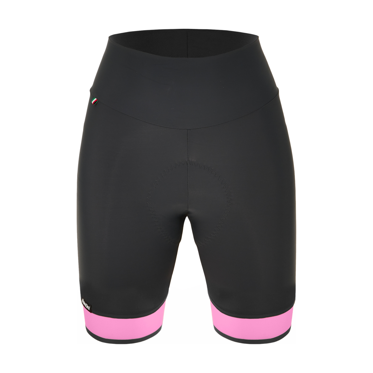 
                SANTINI Cyklistické nohavice krátke bez trakov - GIADA PURE - ružová/čierna XL
            