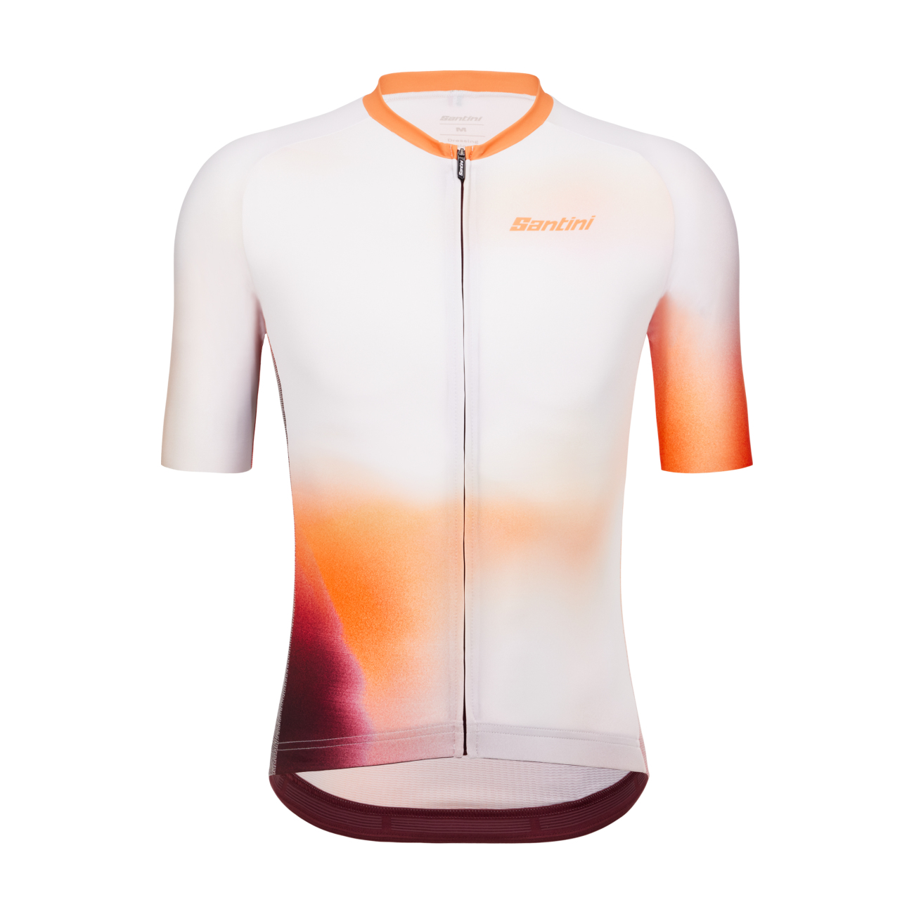 
                SANTINI Cyklistický dres s krátkym rukávom - OMBRA - biela/oranžová XL
            